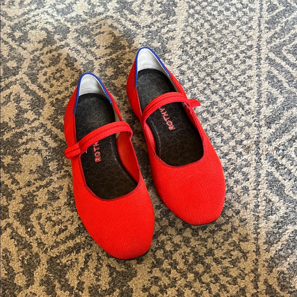 Rothy's Cherry Red Mary Janes